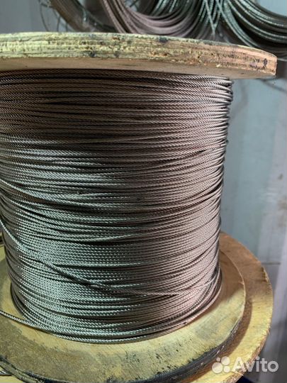 Трос нержавеющий 2 мм. Плетение 7х7, нержавеющая с