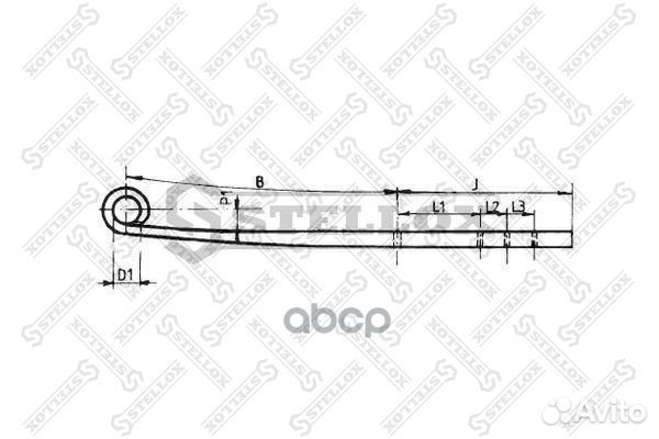 84-55635-SX полурессора однолистовая 1/45x115x