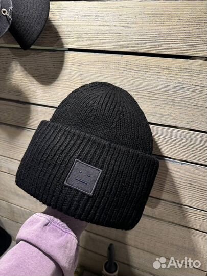 Шапка Acne Studios Black Logo Classic Оригинал