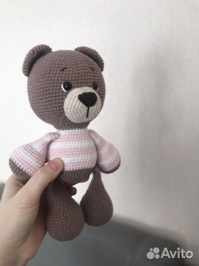 Вязаные медведи ручной работы