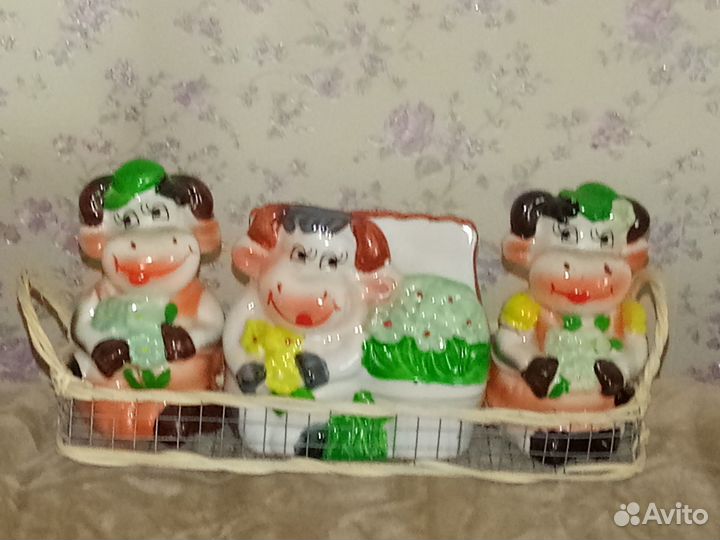 Солонка хохлома, сахарница, подсвечники