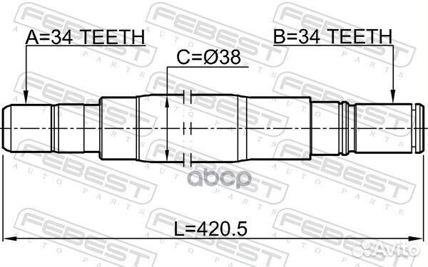 Вал opel astra 04- приводной перед.прав. 1812MO