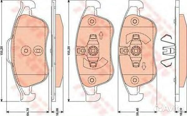 Колодки передние renault duster/ fluence/ megane I