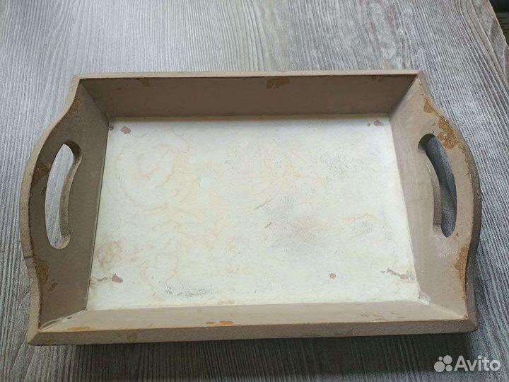 Поднос искусственно состаренный