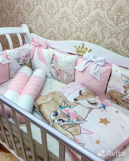 Комплект бортиков в кроватку новые