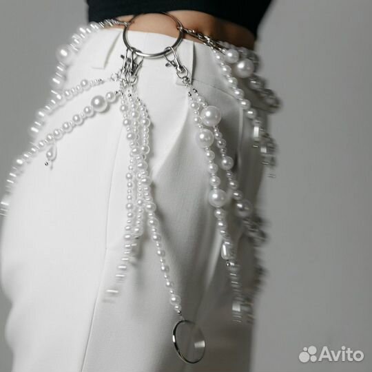 Пояс свадебный из жемчуга