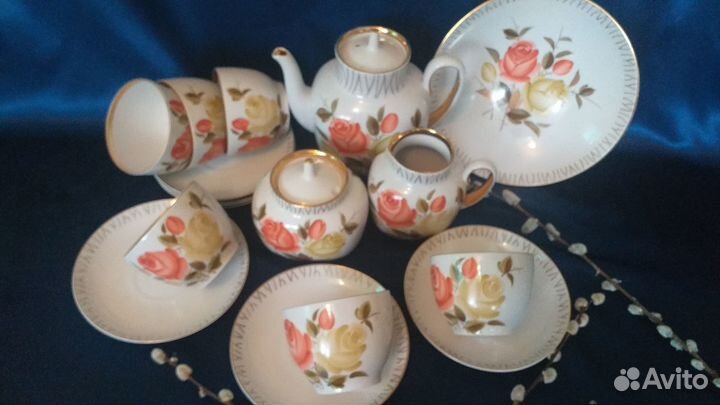Чайный сервиз лфз Букет чайных роз 6/16