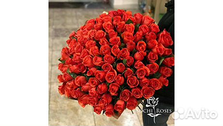 101 Красная роза. Доставка цветов Сочи/Адлер