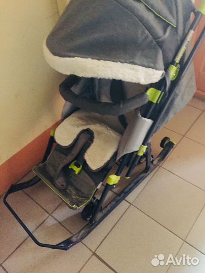 Сани коляска детские ника 7-3