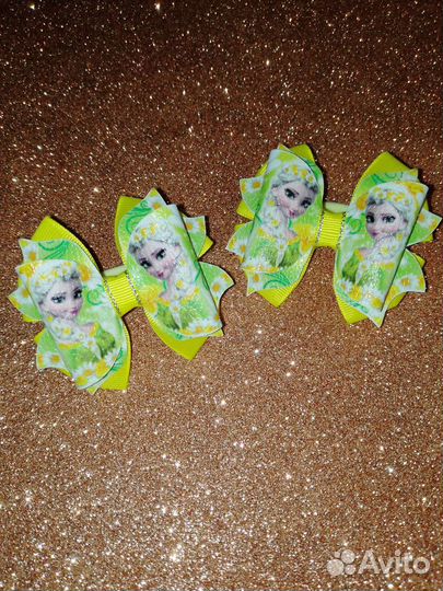 Бантики ручной работы с Эльзой