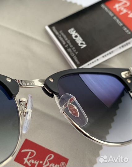 Очки ray ban clubmaster голубые