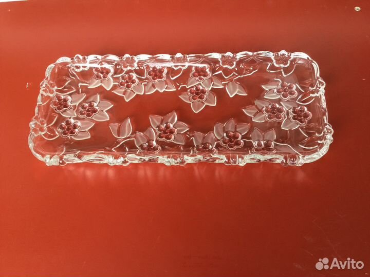 Стеклянный поднос СССР