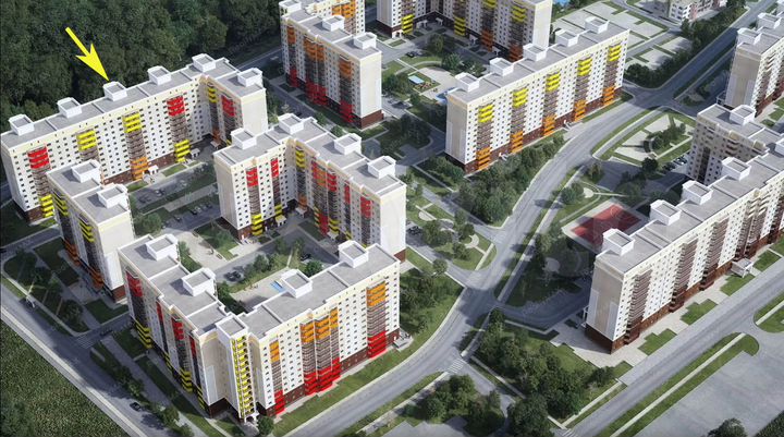 1-к. апартаменты, 37,4 м², 1/12 эт.