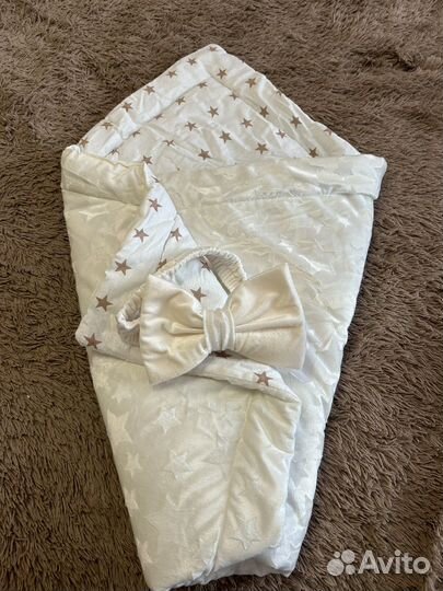 Конверт-одеяло на выписку для новорожденного