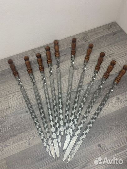 Шампура для люля из нерж с дер.ручкой 18*700мм