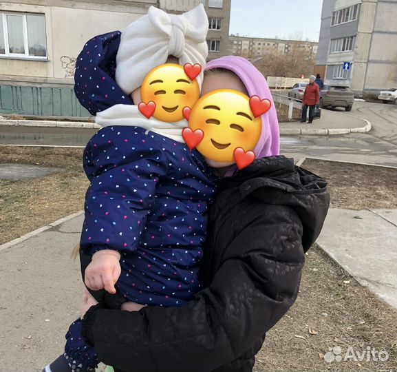 Тюрбан шапка+снуд и комбез осень для девочки 1-2г