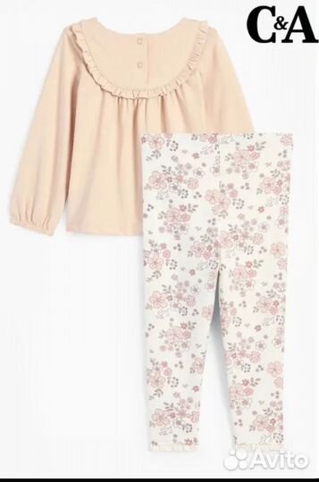 Блузка и леггинсы c&a 74 новый комплект