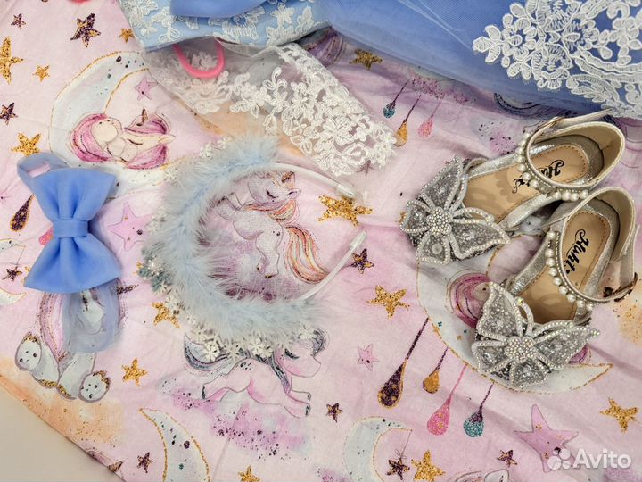 Платье+туфли+корона на годик 80-86