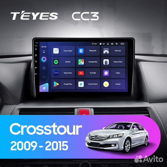 Магнитола Teyes CC3 6/128 Honda Crosstour