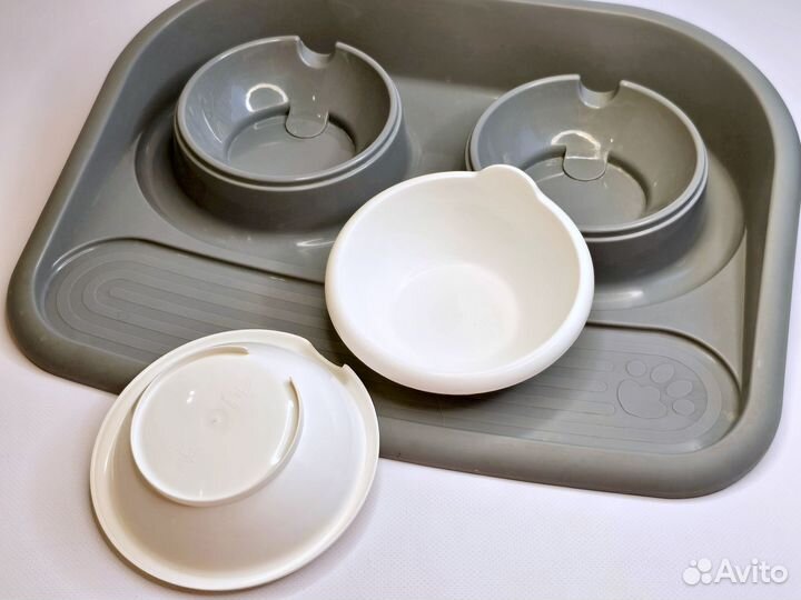 Миска для животных двойная на подставке