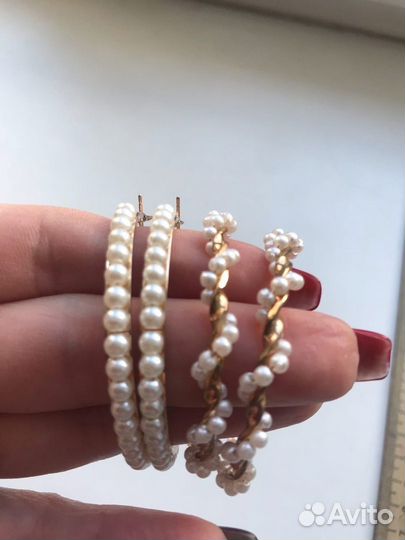 Серьги кольца