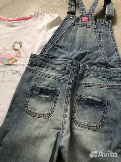 Джинсовый комбинезон mothercare 128