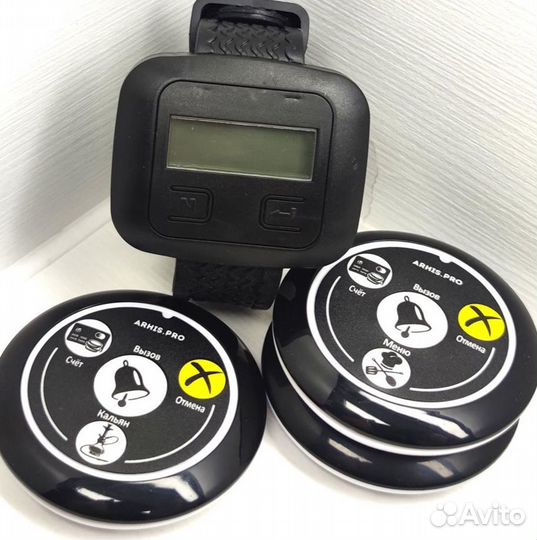 Кнопка вызова персонала, официанта и часы Эконом