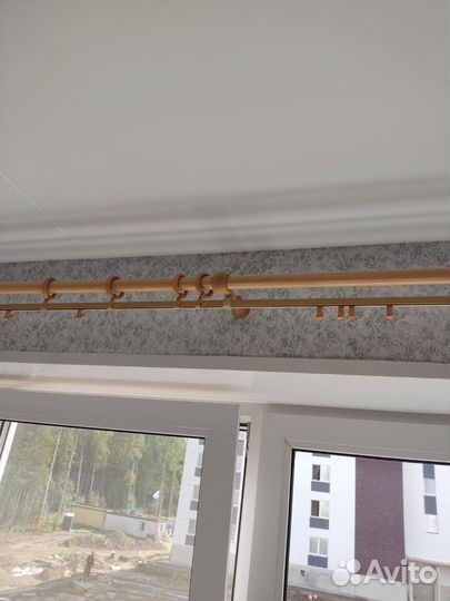 Карниз для штор двухрядные б/у длина 2.50