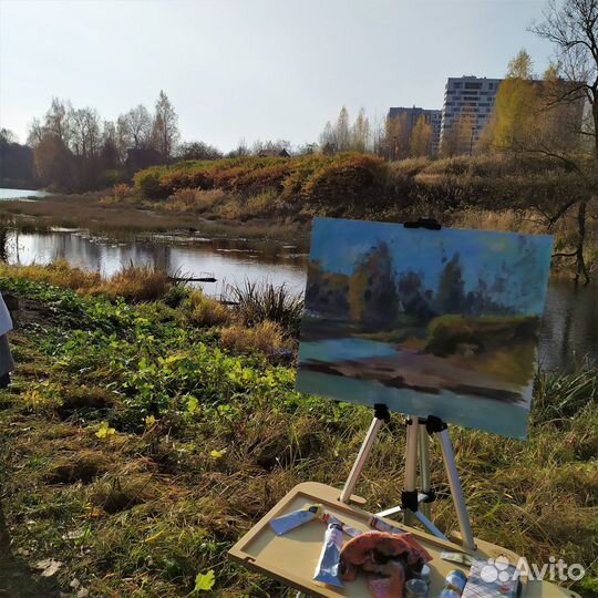 Картина маслом осенний пейзаж Осень