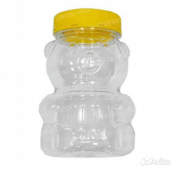 Банка, контейнер Мишка, пластик