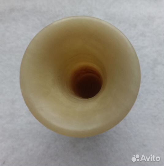 Ваза вазочка Оникс желтый. Нечастая Высота 16см