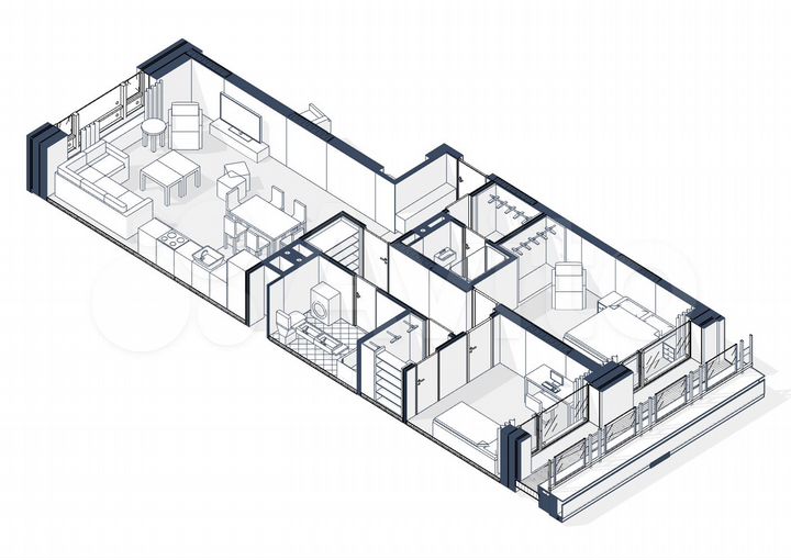 2-к. квартира, 90,6 м², 8/17 эт.
