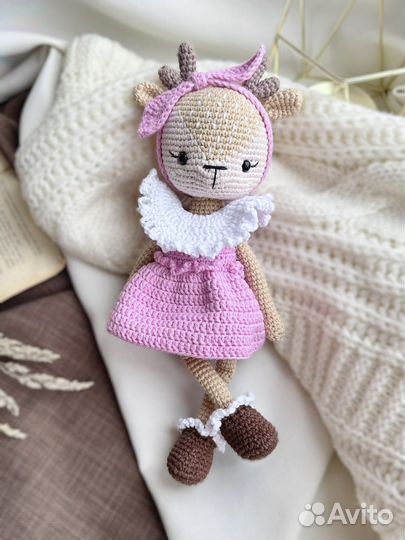Олененок вязаный