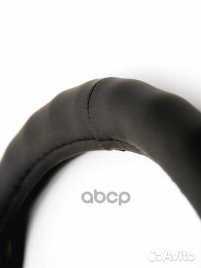 Оплётка на рулевое колесо черная (39-41 см) (кожа)