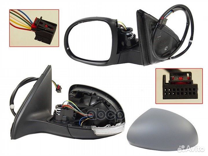 Зеркало VW tiguan 07-16 LH обогрев, поворот, 6к