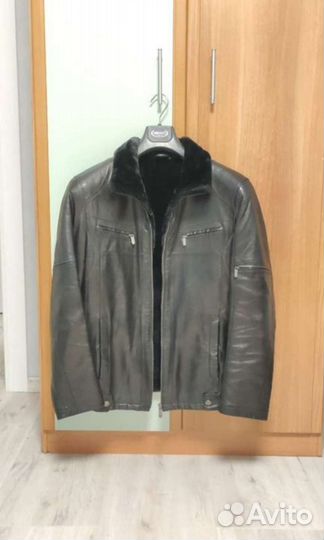 Дубленка мужская кожаная на меху