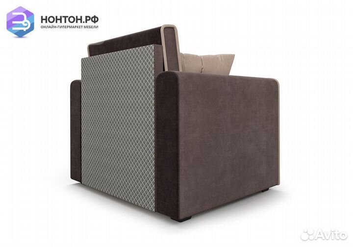 Кресло выкатное Санта микровельвет коричневый