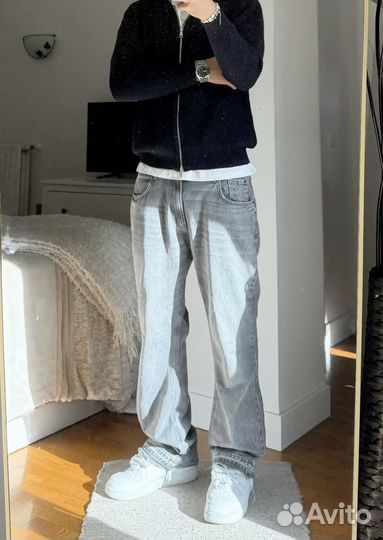 Джинсы расклешенные zara flared