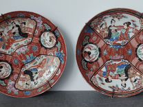 Фарфоровая декоративная тарелка, Япония, конец 19в