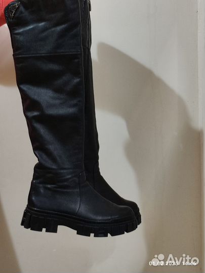 Сапоги женские зимние, размер 40, натуральная кожа