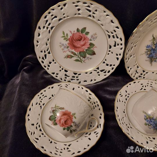 Mitterteich.Германия. Трио прорезной фарфор