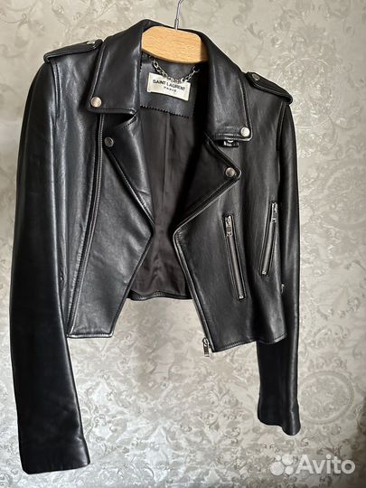 Кожаная куртка YSL
