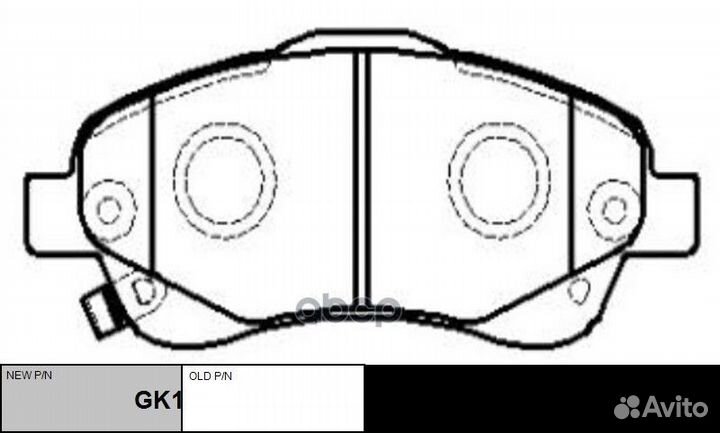 Колодки тормозные Toyota Avensis (нов арт GK116