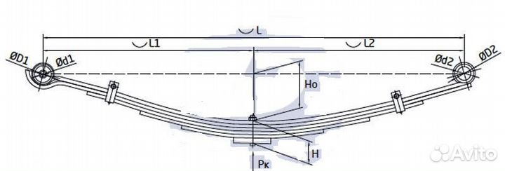 Лист рессоры hyundai HD 65, 72, 78 задней №1