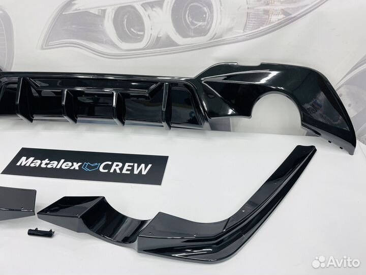 Диффузор + элероны BMW G20 MP стиль черный глянец