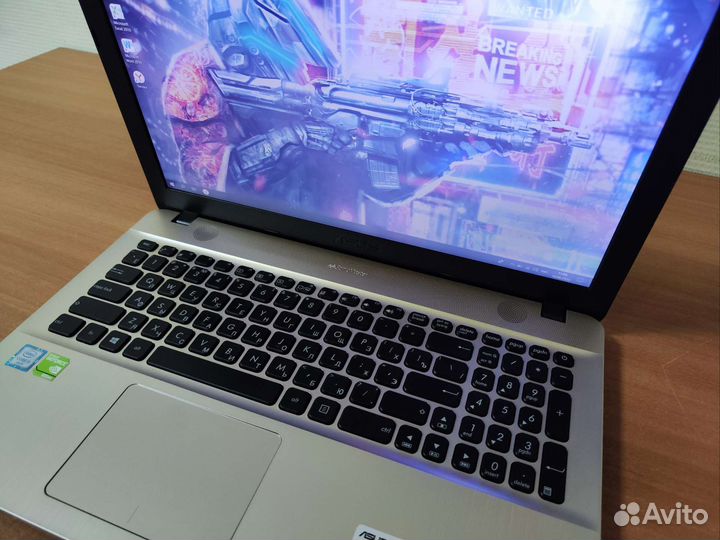 Свежий легкий игровой ноутбук Asus / Full / ssd500