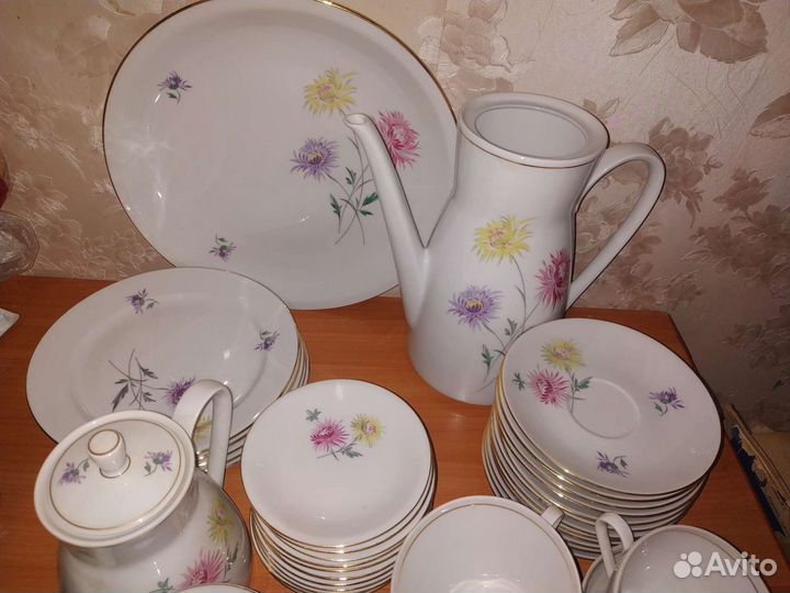 Столовый сервиз фарфор из гдр freiberger porzellan