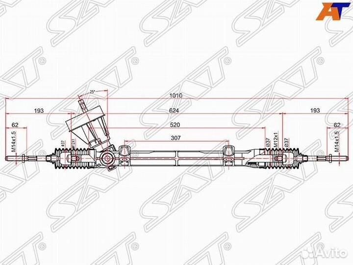 Рейка рулевая renault logan /LADA largus