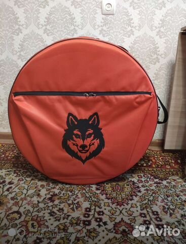 Чехол на 2 бубна 63*15. С боку и снизу карабины