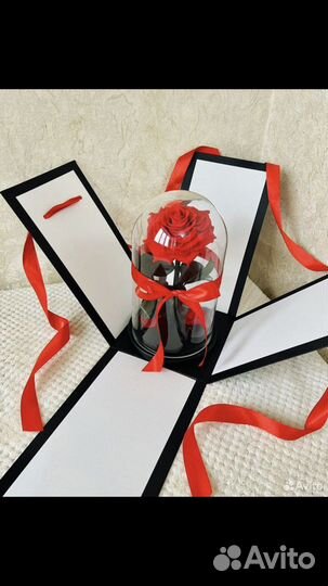 Роза в колбе 22 см премиум бутон